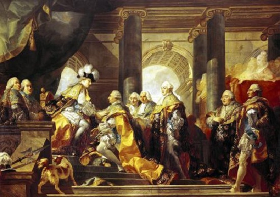 Louis XVI recoit a Reims les hommages des chevaliers du